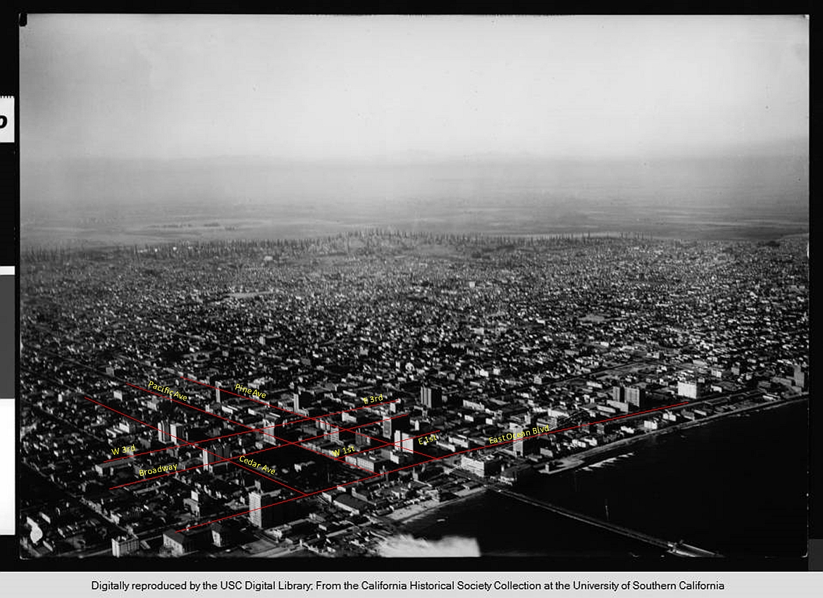 Aerial View of Long Beach, 1924 